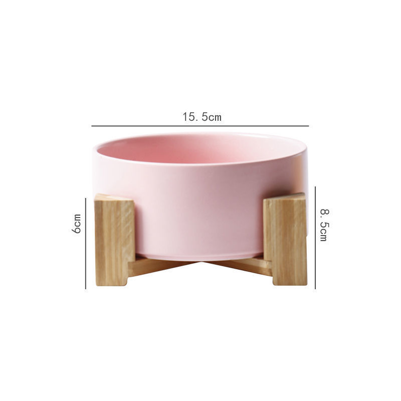High Stand Large Capacity Ceramic Pet Feeding Bowl