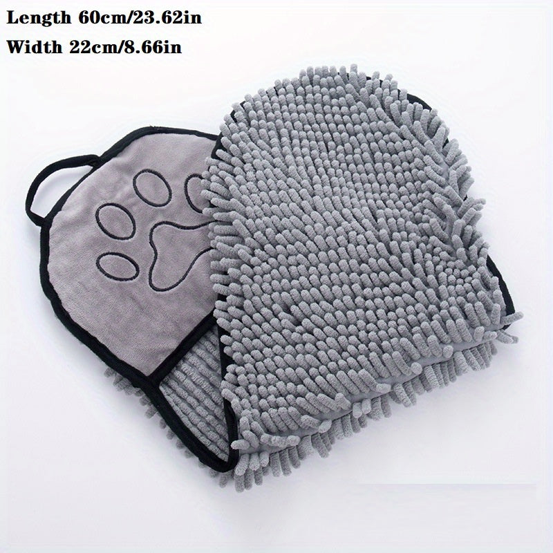 Ultra Absorbent Quick Drying Microfiber Pet Bath Towel With Hand Pockets