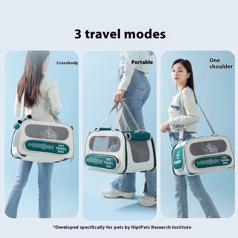 Portable Breathable Large Capacity Pet Backpack Carrier Bag