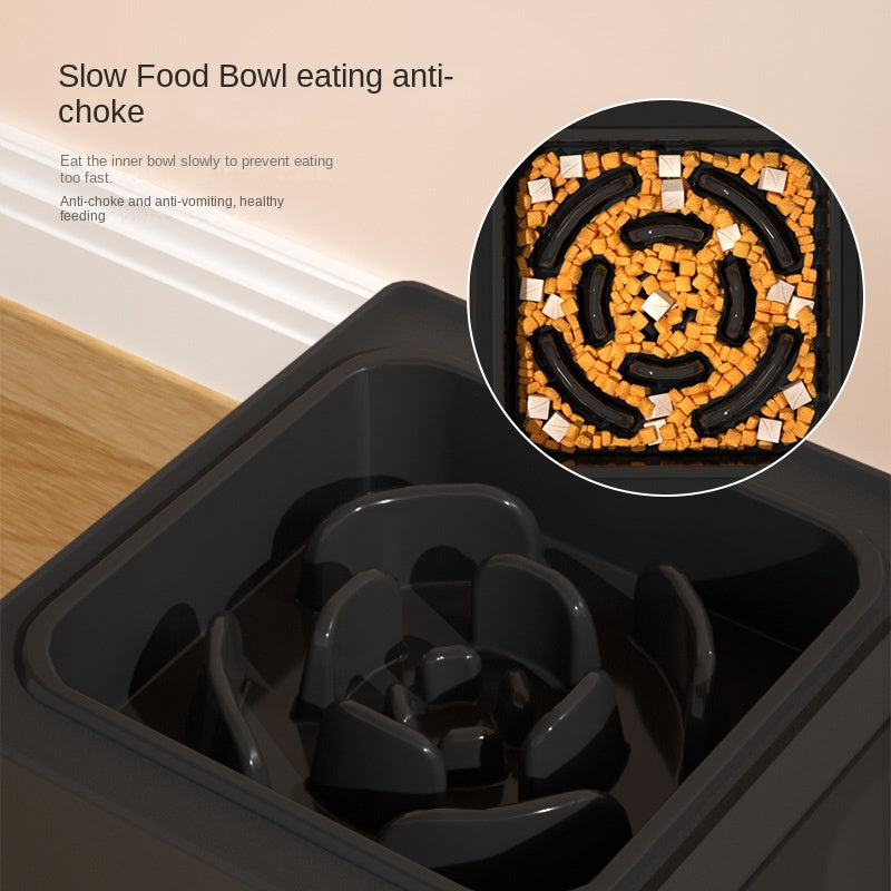 Adjustable Height Double Stainless Stand Pet Feeding Bowl