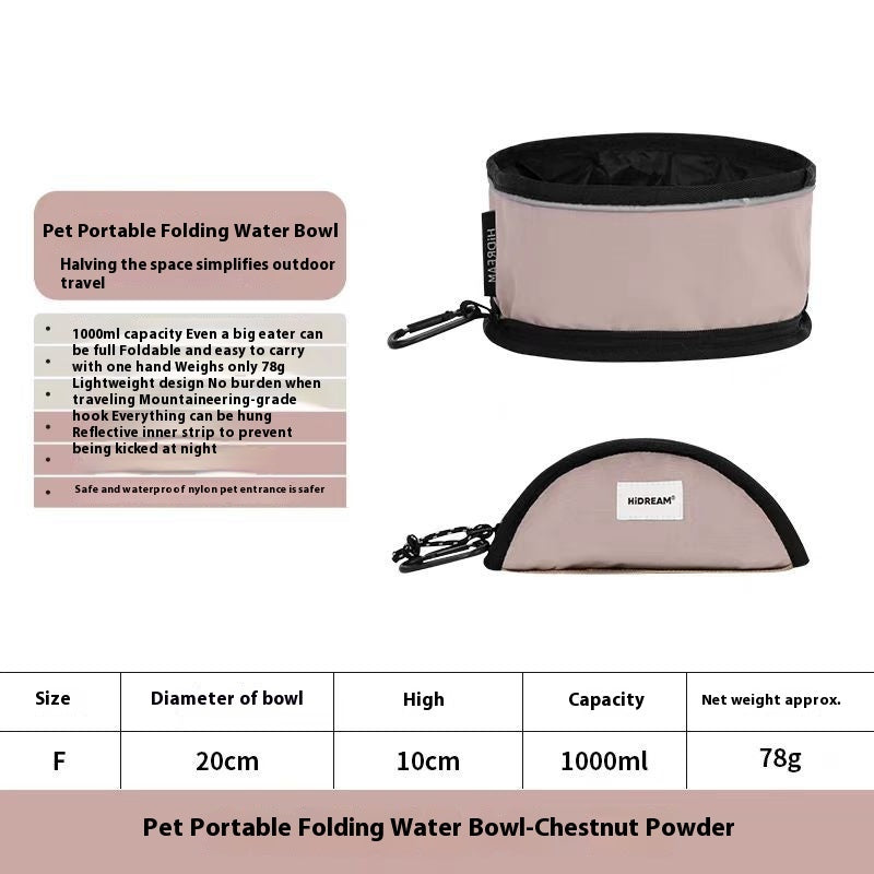 Foldable Pet Travel Bowl Portable Feeding And Drinking Container