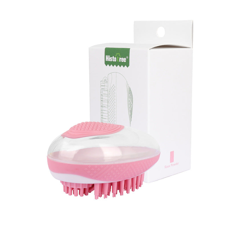 2 In 1 Silicone Pet Bath Brush Massage Grooming Shower Comb Tool