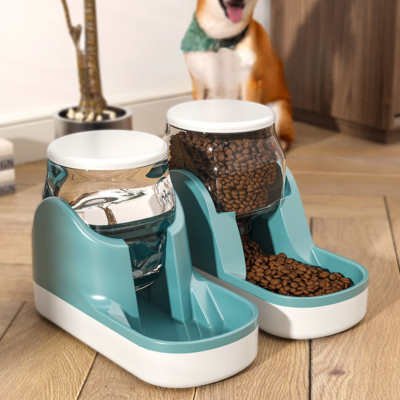 Automatic Pet Water Fountain Food Dispenser Large Capacity Bowl
