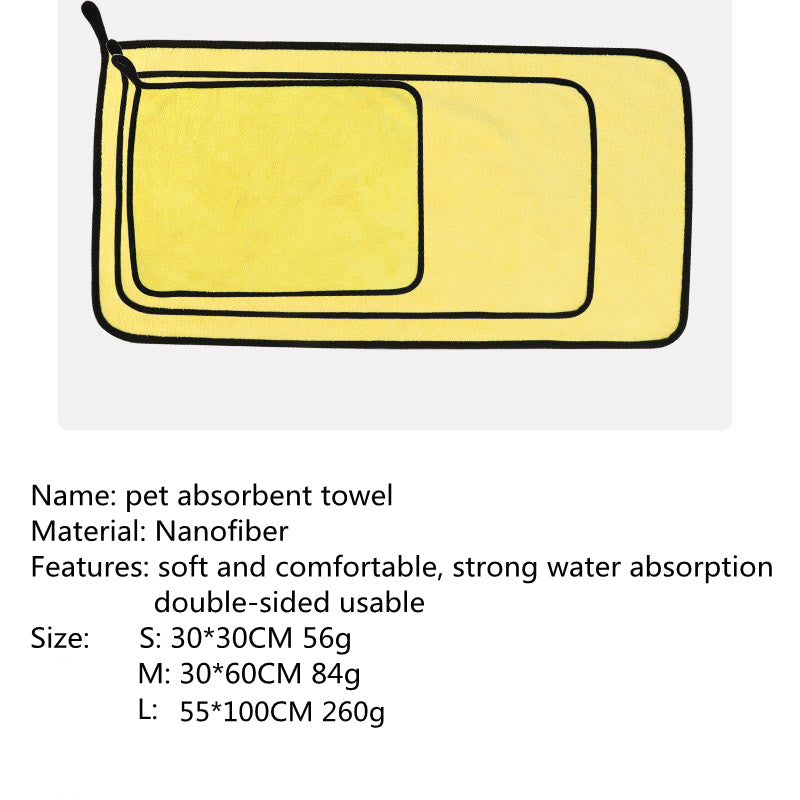 High Quality Multi Size Absorbent Pet Bath Towel For Grooming
