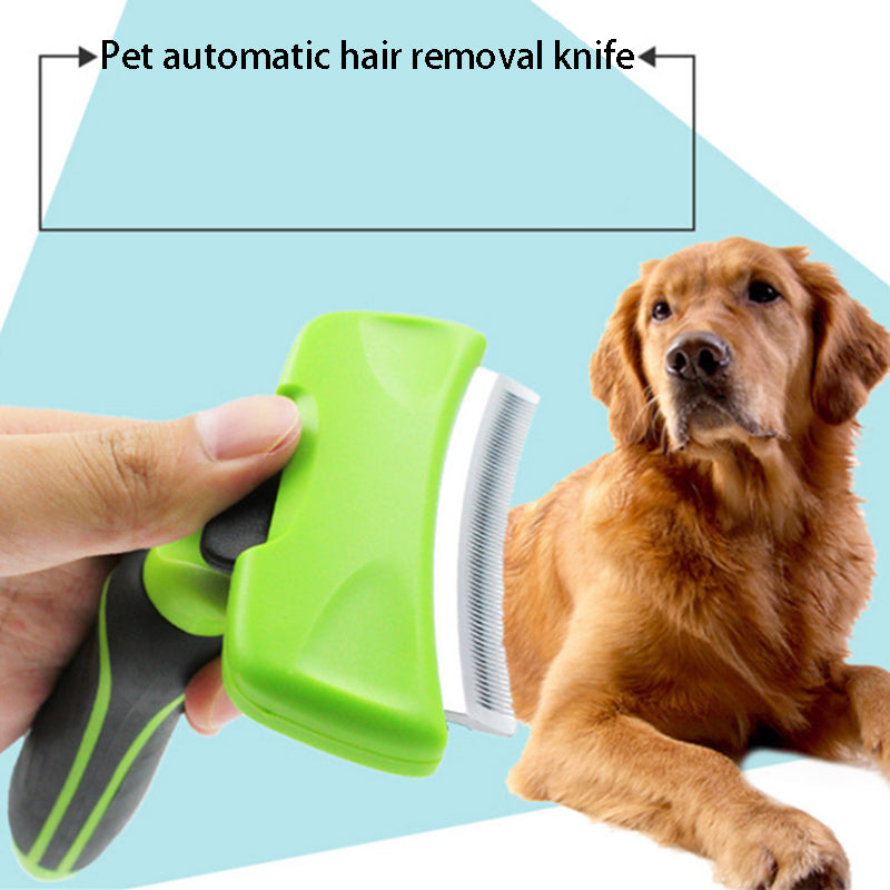 Pet Deshedding Grooming Brush Hair Removal Edge Trimming Rake Tool