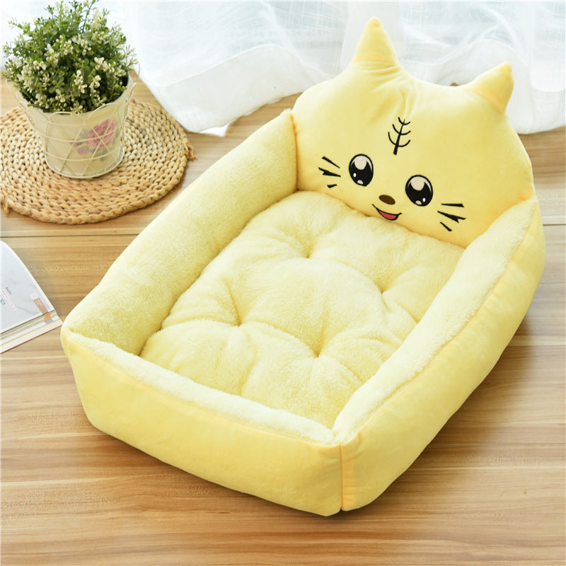 Pet Bed Warm Cozy Fleece Nest Basket House Sofa