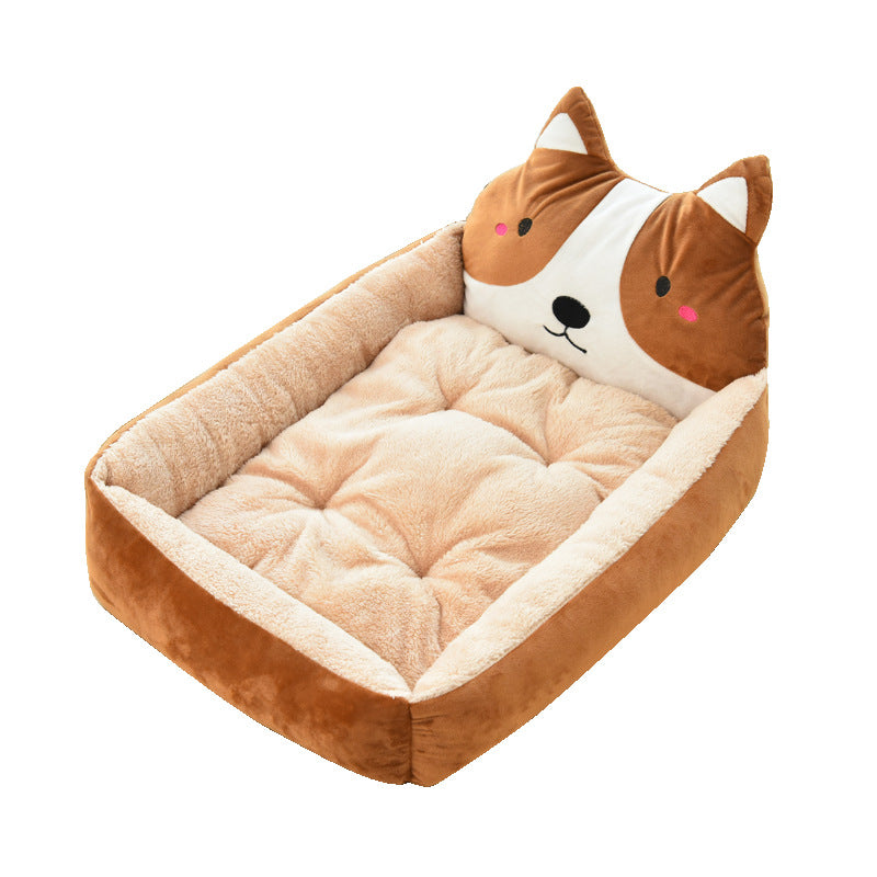 Pet Bed Warm Cozy Fleece Nest Basket House Sofa