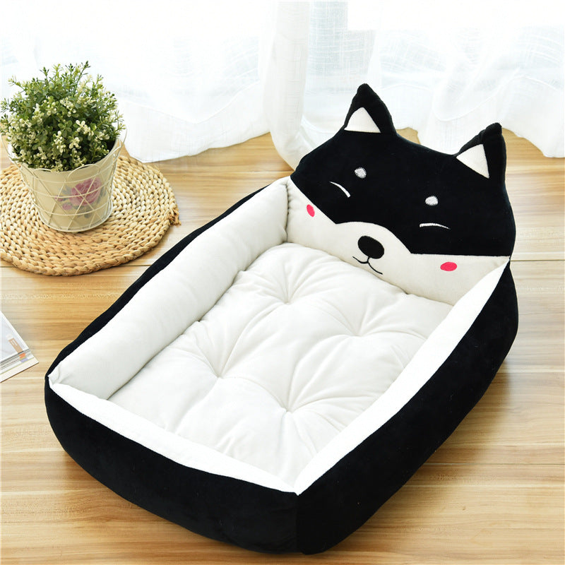 Pet Bed Warm Cozy Fleece Nest Basket House Sofa