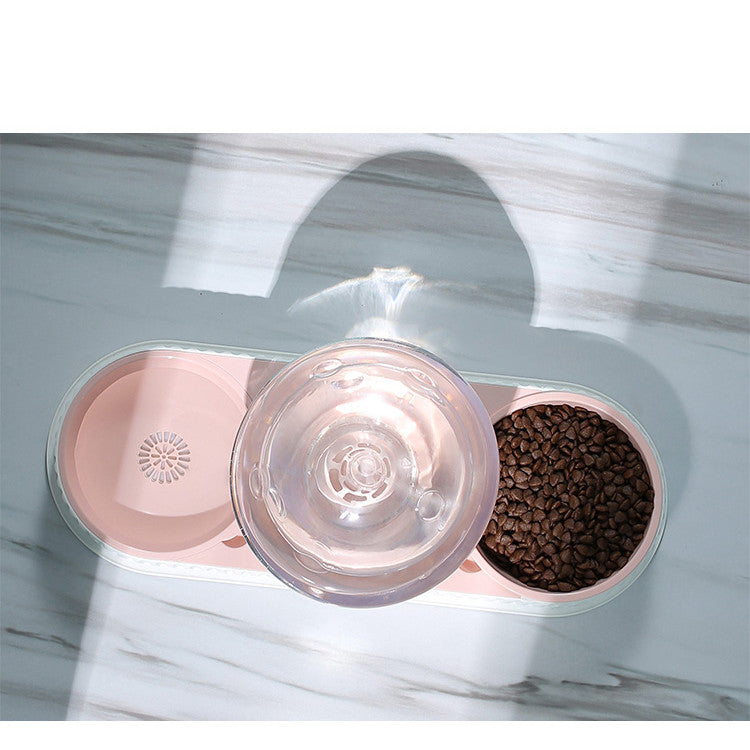 Automatic Plastic Pet Feeding Water Drinking Bowl Dispenser
