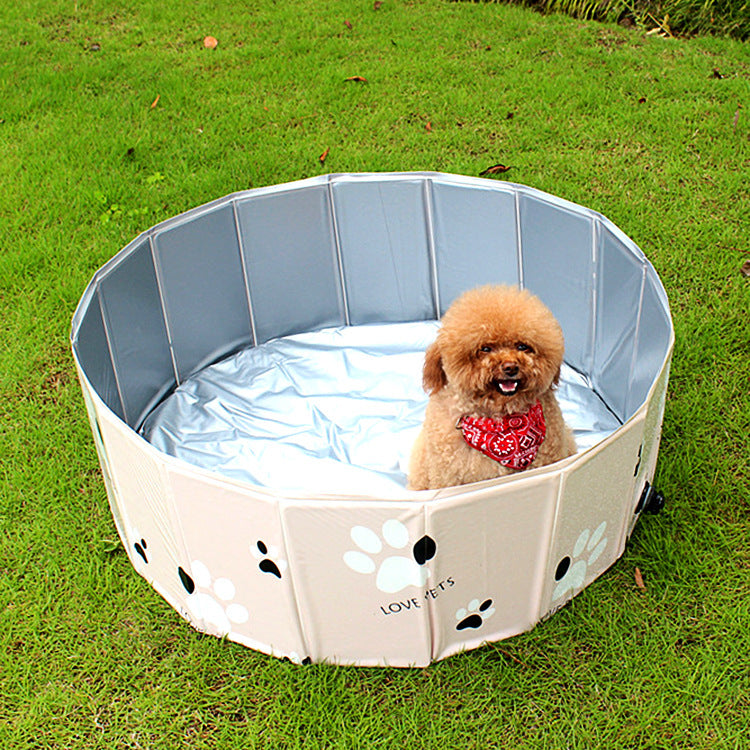 Portable Foldable Pet Swimming Pool Spa Bathing Tub Indoor Outdoor Use