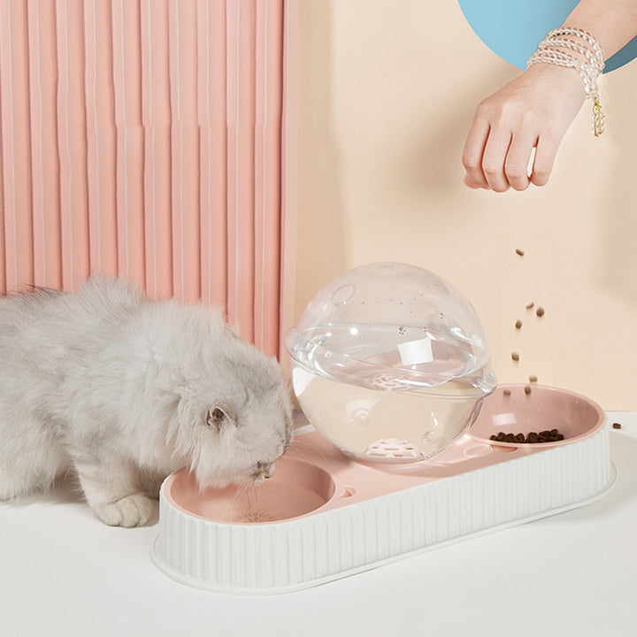 Automatic Plastic Pet Feeding Water Drinking Bowl Dispenser