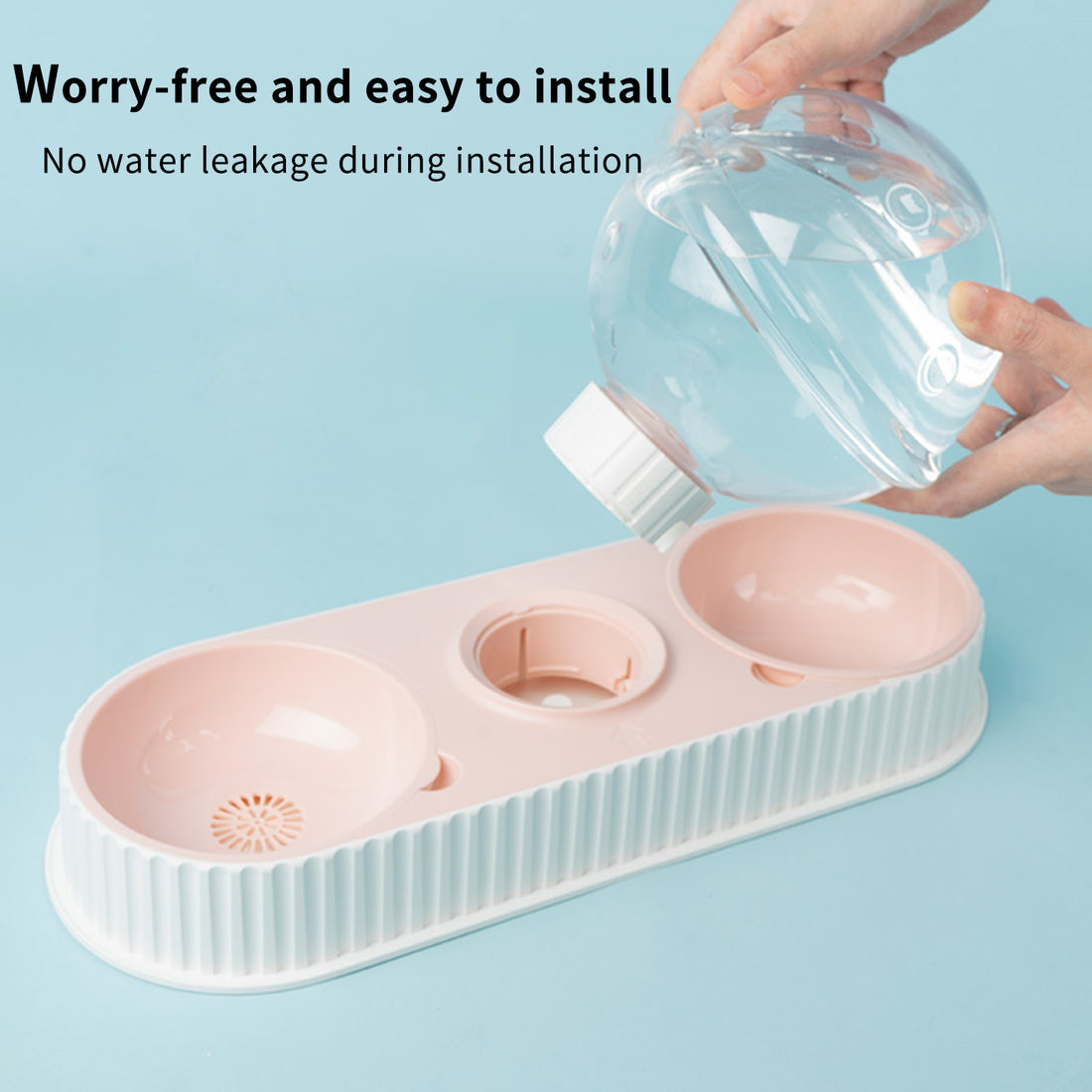 Automatic Plastic Pet Feeding Water Drinking Bowl Dispenser
