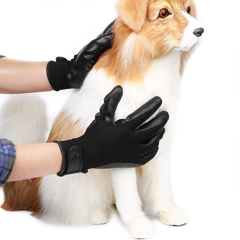 Soft Rubber Pet Grooming Glove Hair Remover Shedding Massage Brush