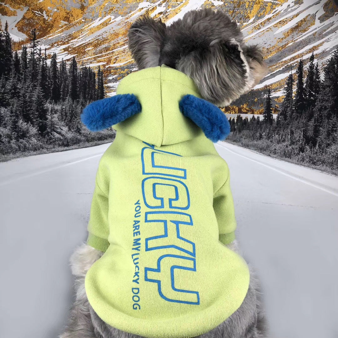 VIP Velvet Lined Pet Sweater Warm Clothing Outfit