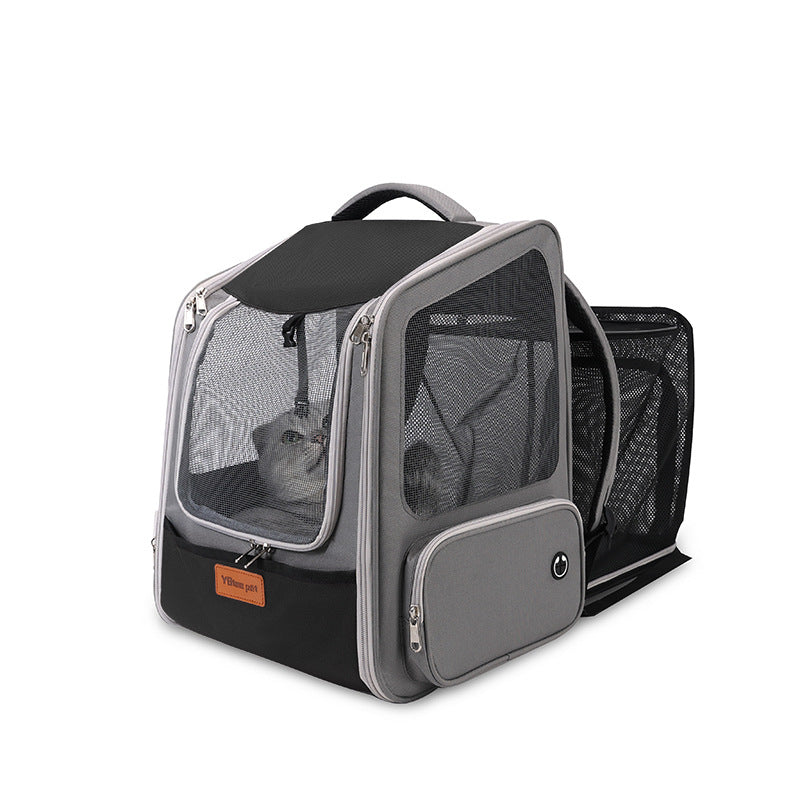 Expandable Large Capacity Portable Pet Backpack Diaper Bag