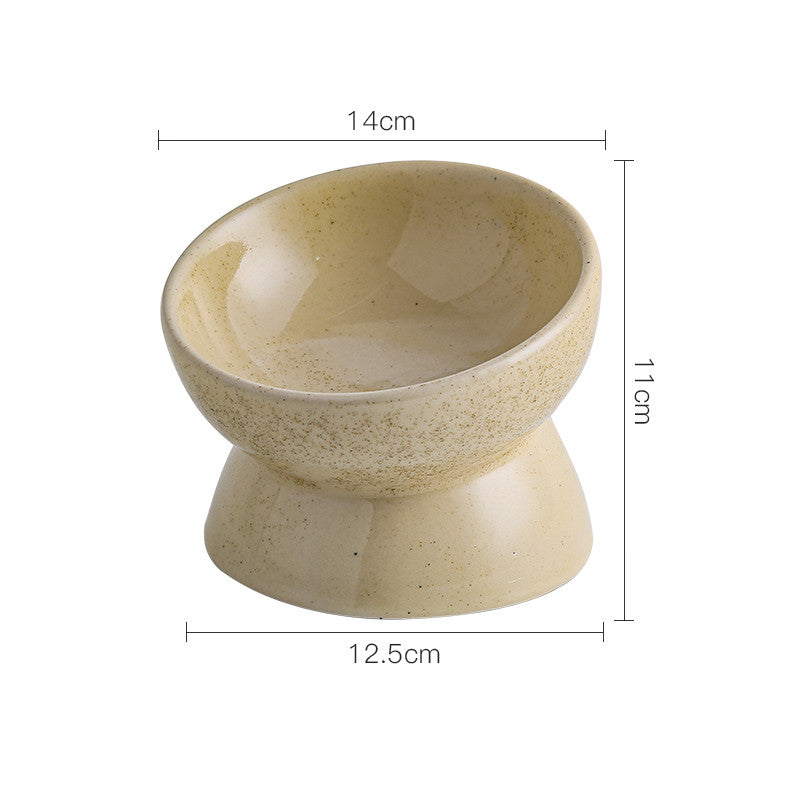 Ceramic Neck Guard Anti-Choke Pet Feeding Bowl