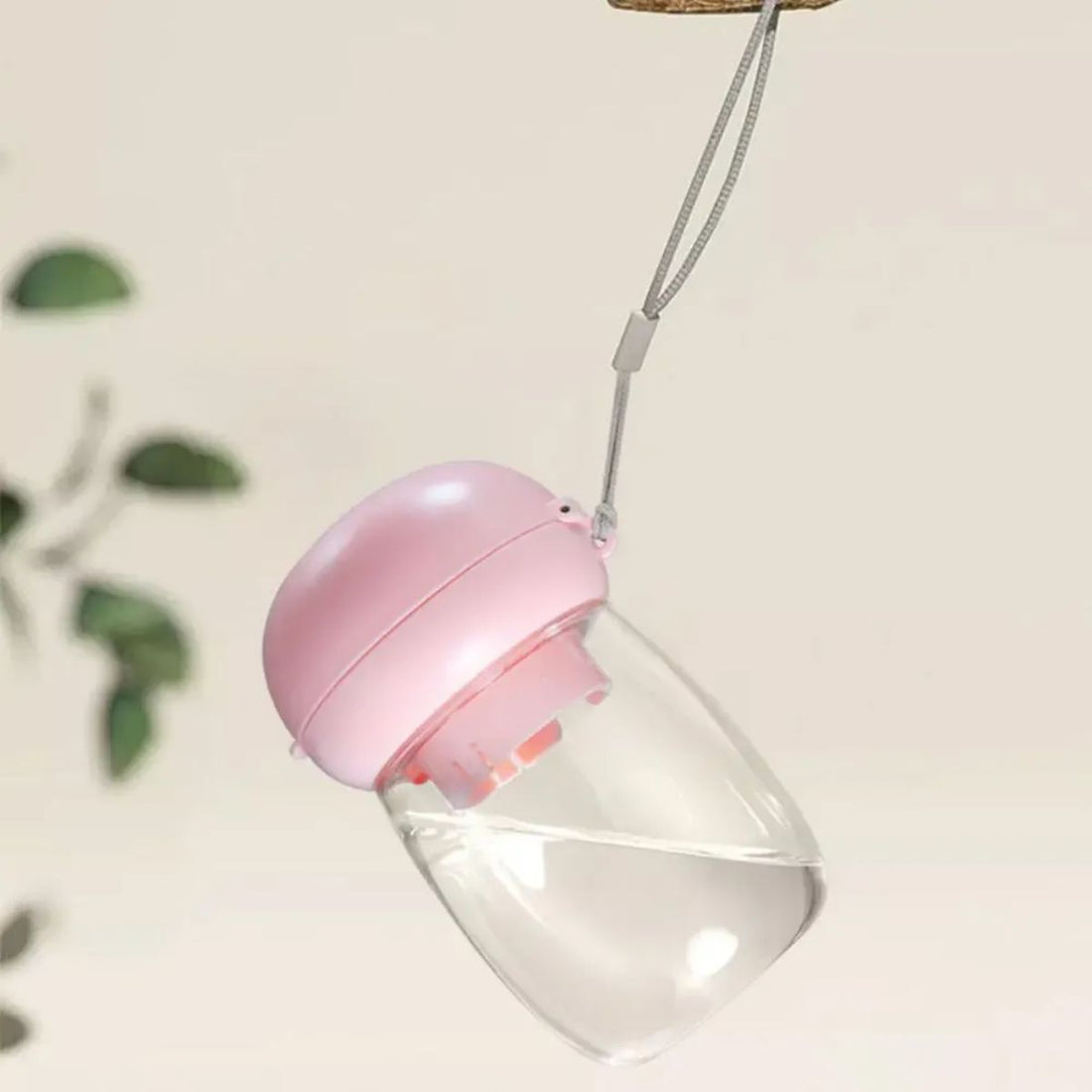 Portable Pet Water Bottle Travel Drinking Bowl Lanyard Supplies