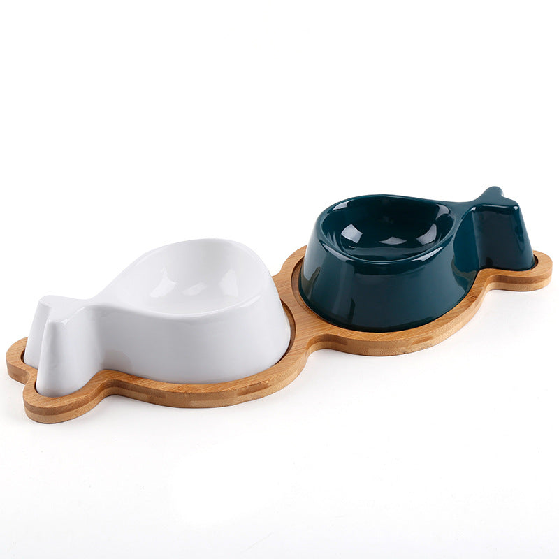 Fish Bowl With Wooden Stand Decorative Aquarium Bowl