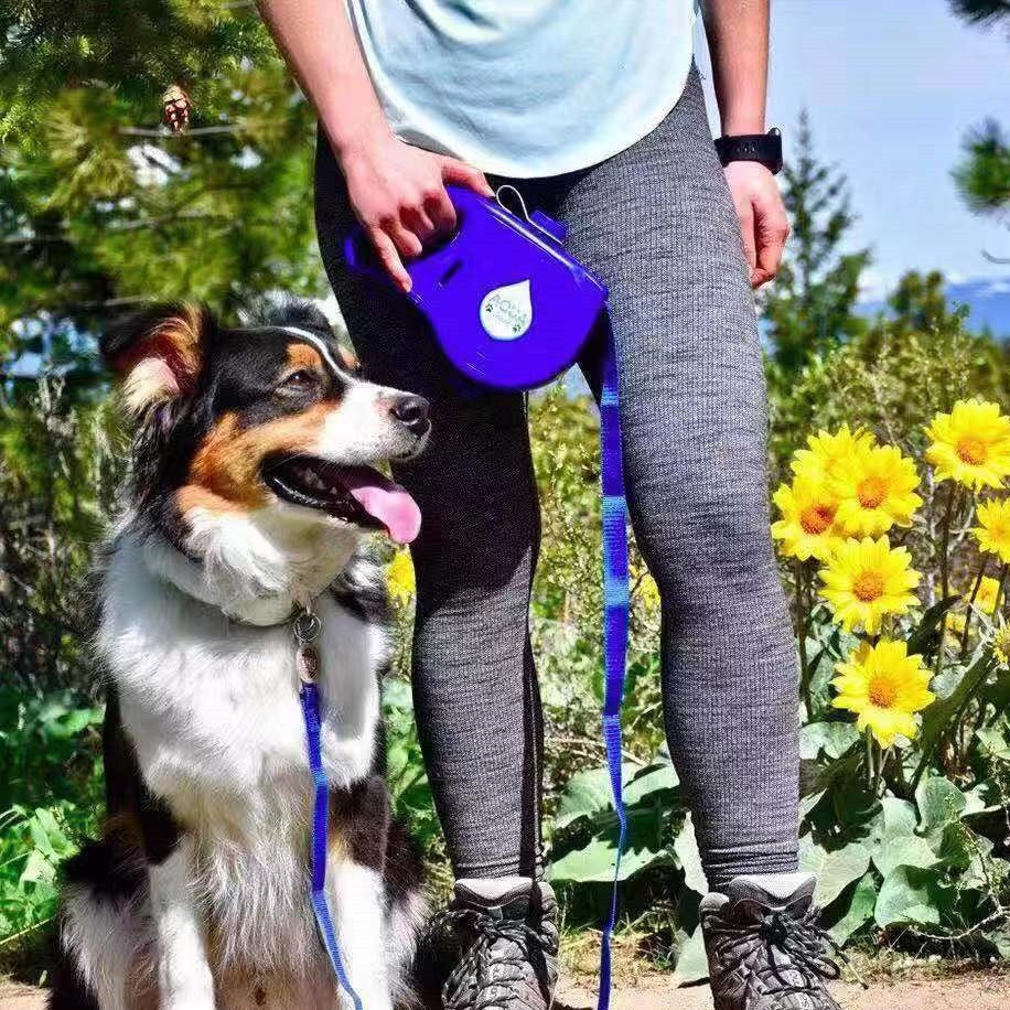 Multifunctional Portable Pet Training Leash With Water Bottle