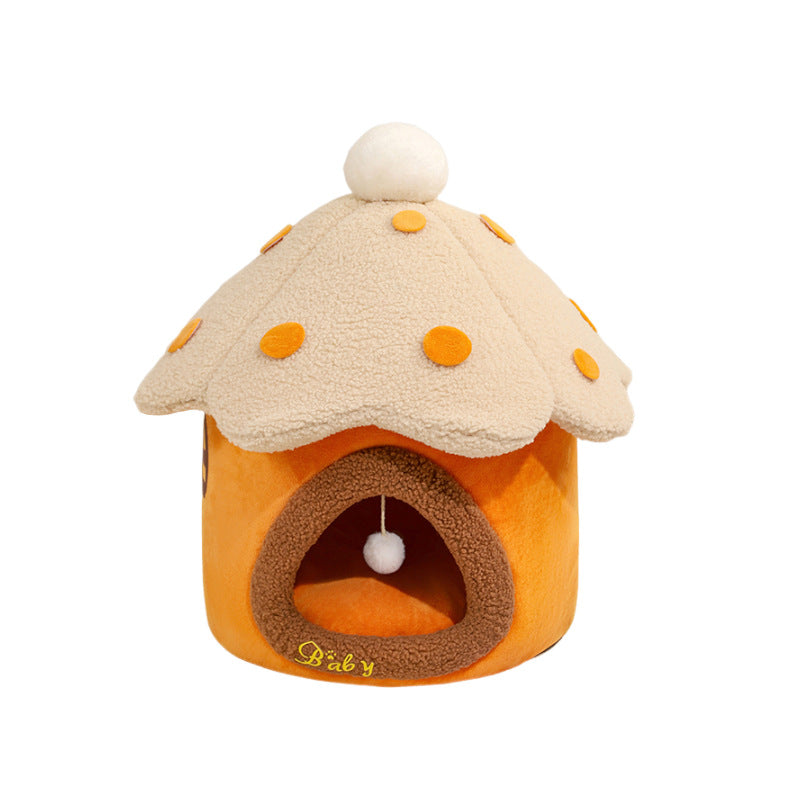 Removable Mushroom Style Pet House Nest For Small Pets