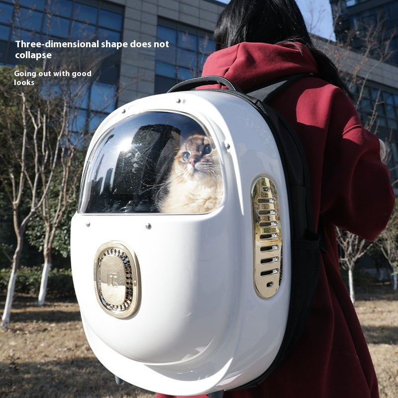 Blowing System Pet Backpack Half Window Constant Temperature Heating Portable