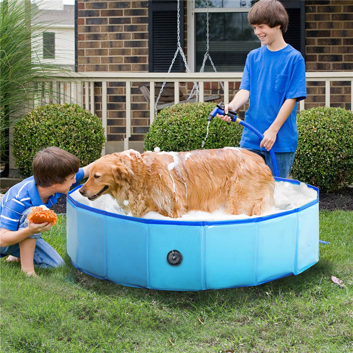 Foldable Pet Bath Swimming Pool Collapsible Indoor Outdoor Bath Tub