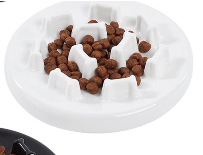 Tilted Solid Wood Double Pet Feeding Bowl