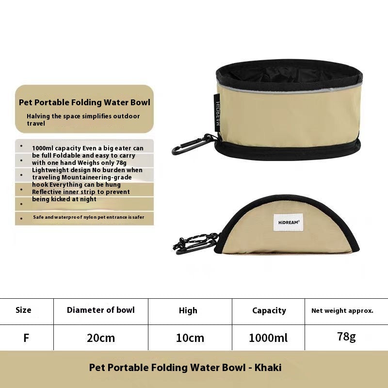 Foldable Pet Travel Bowl Portable Feeding And Drinking Container
