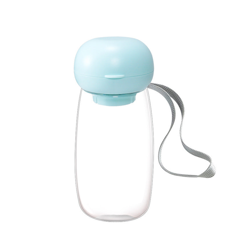 Portable Pet Water Bottle Travel Drinking Bowl Lanyard Supplies