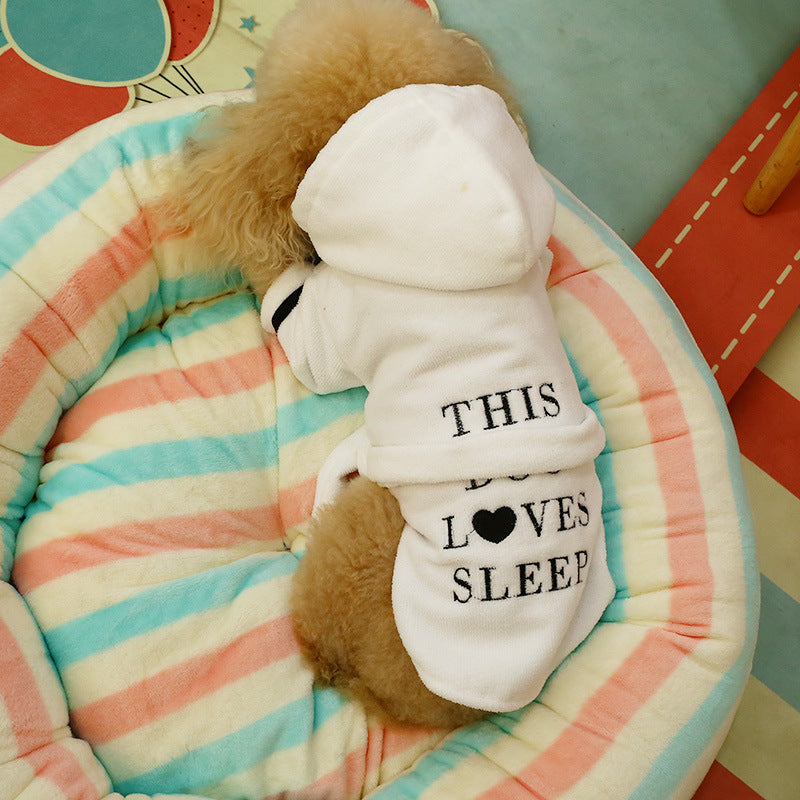Pet Puppy Milk Print Comfortable Soft Everyday Wear Clothing