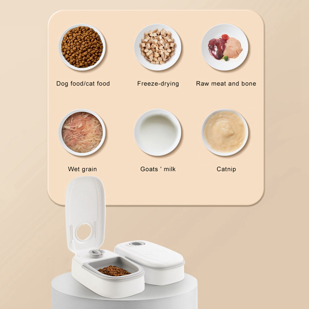 Smart Automatic Pet Feeding Dispenser Timer Stainless Steel Bowl Supplies