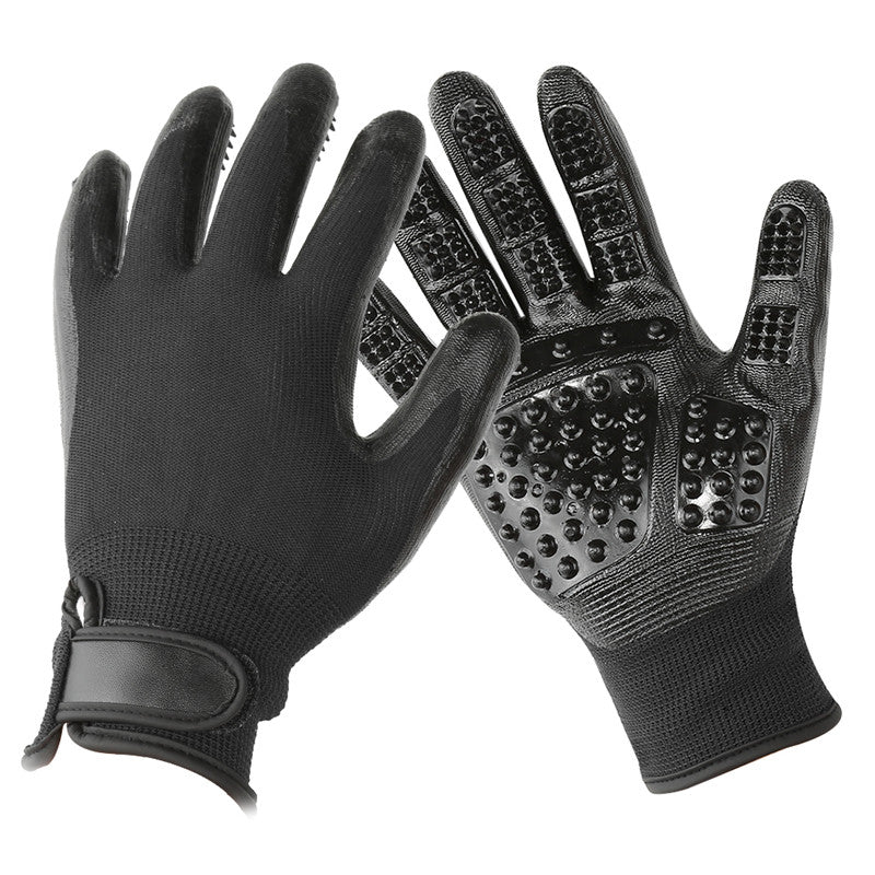 Soft Rubber Pet Grooming Glove Hair Remover Shedding Massage Brush
