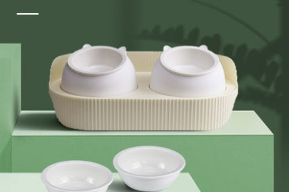 Ceramic Pet Feeding Bowl Neck Protection Design