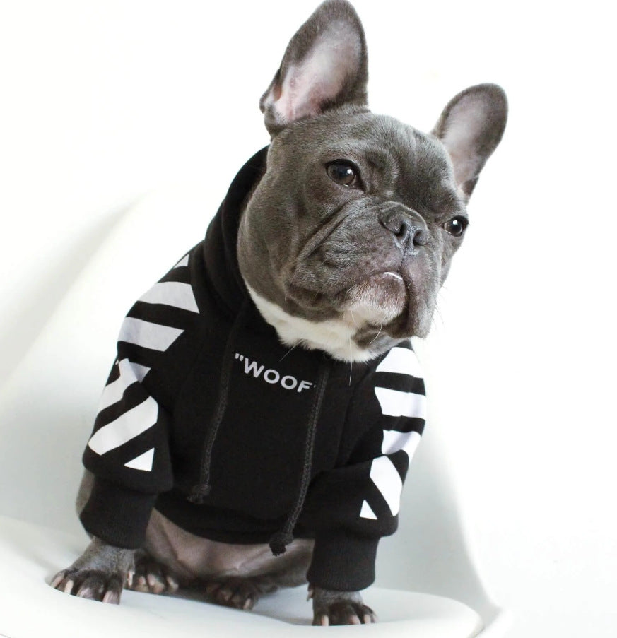 Striped Fashion Pet Sweater Autumn Winter Sports Outfit