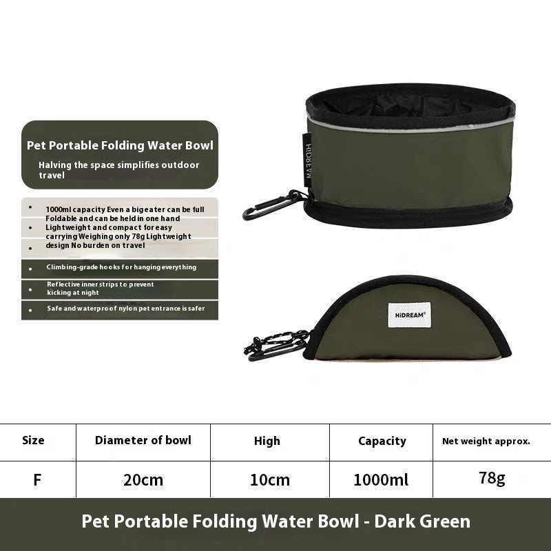 Foldable Pet Travel Bowl Portable Feeding And Drinking Container