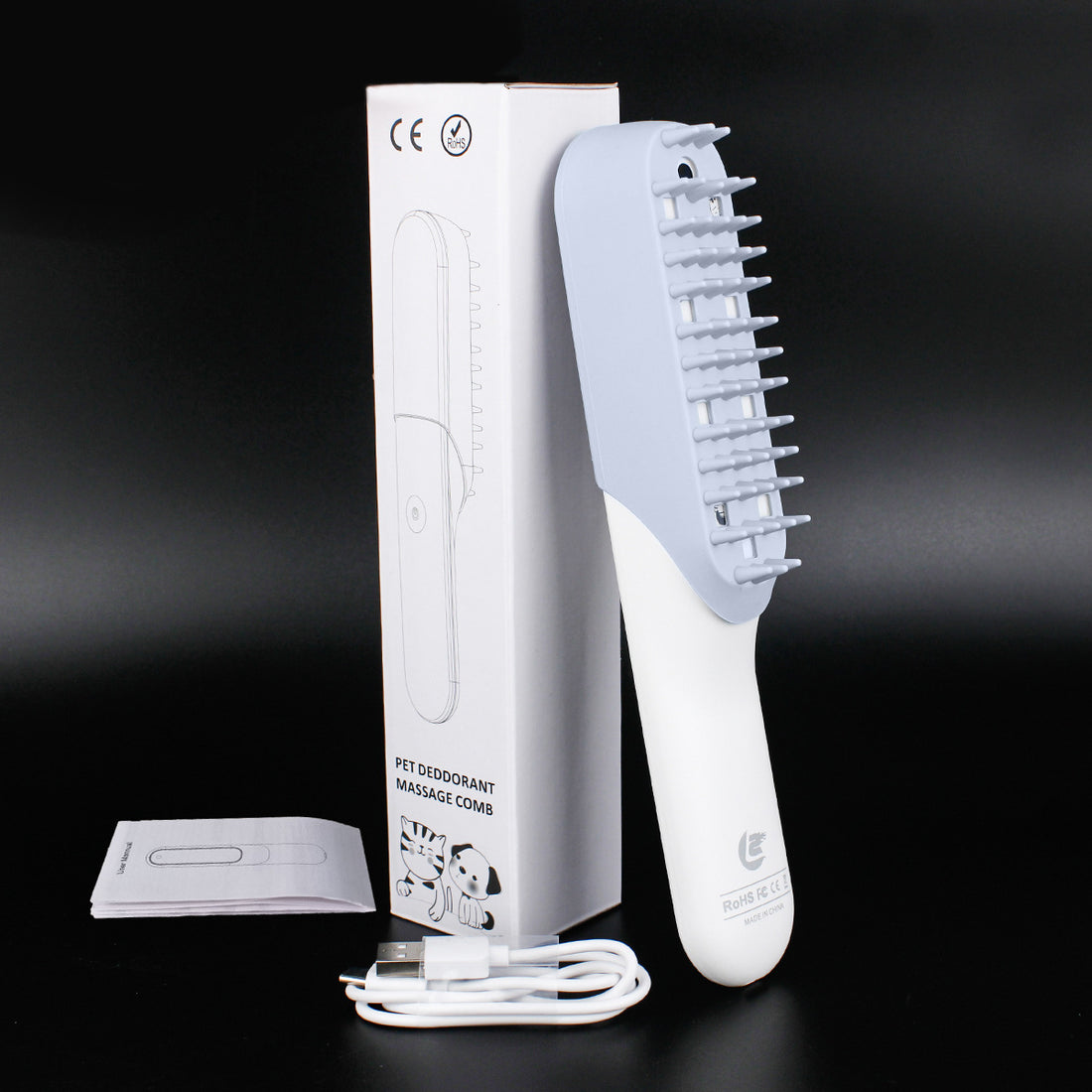 Pet Silicone Massage Brush Deodorizing Sterilizing Grooming Comb