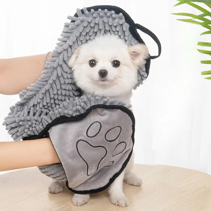 Ultra Absorbent Quick Drying Microfiber Pet Bath Towel With Hand Pockets