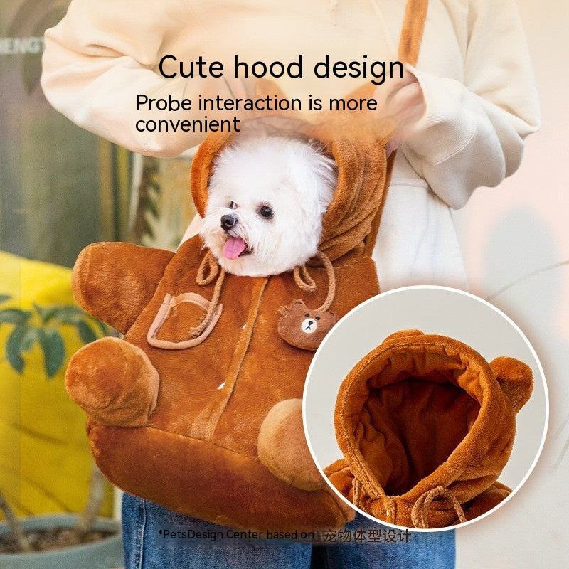 Animal Shaped Pet Backpack Off Shoulder Portable Carry Bag
