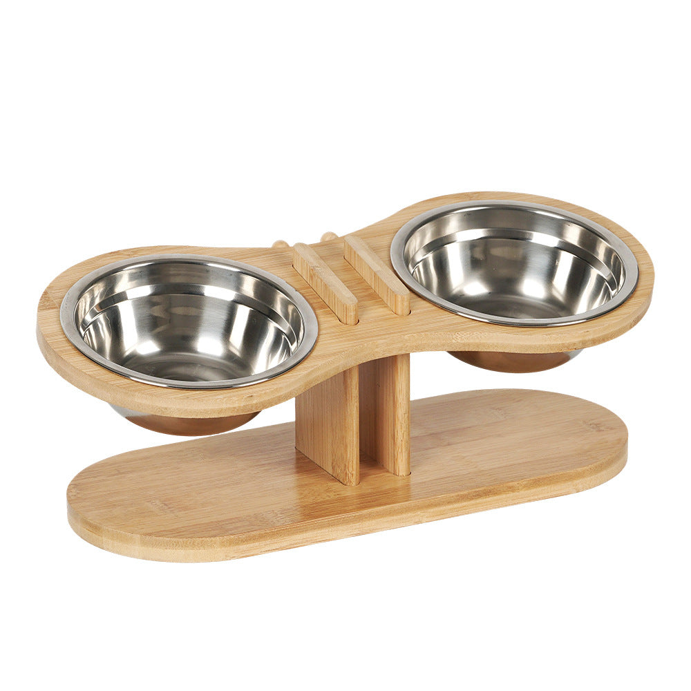 Adjustable Tilted Pet Feeding Stand With Bowl Ergonomic Design
