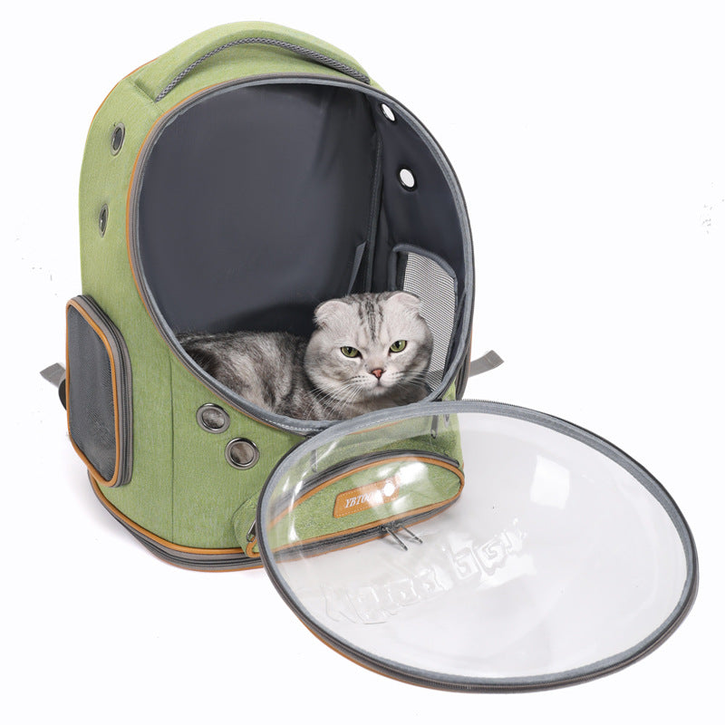 Large Capacity Transparent Pet Backpack Portable Travel Carrier Bag