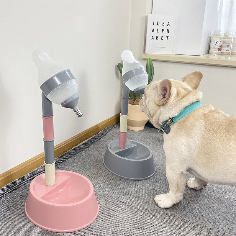 Adjustable Height Automatic Pet Water Dispenser Fountain Bowl