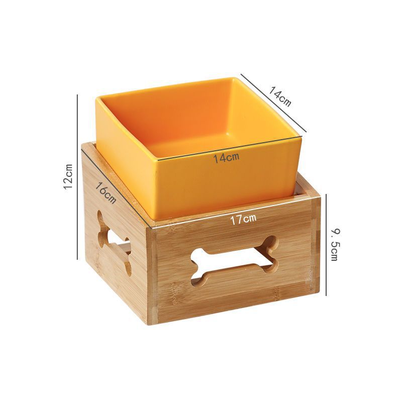 High Stand Large Capacity Ceramic Pet Feeding Bowl