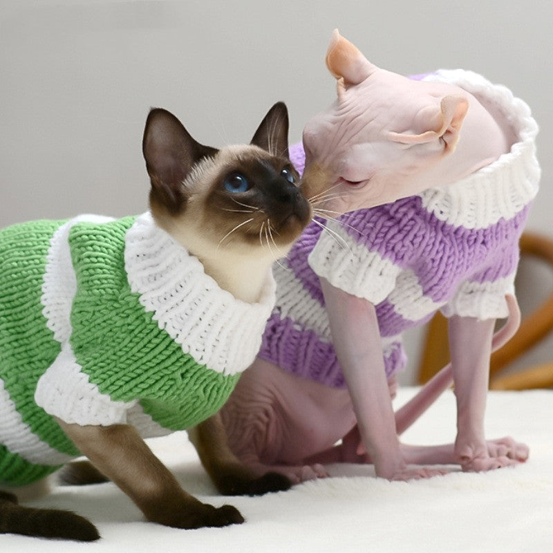Warm Hairless Pet Sweater Comfortable Clothing Outfit