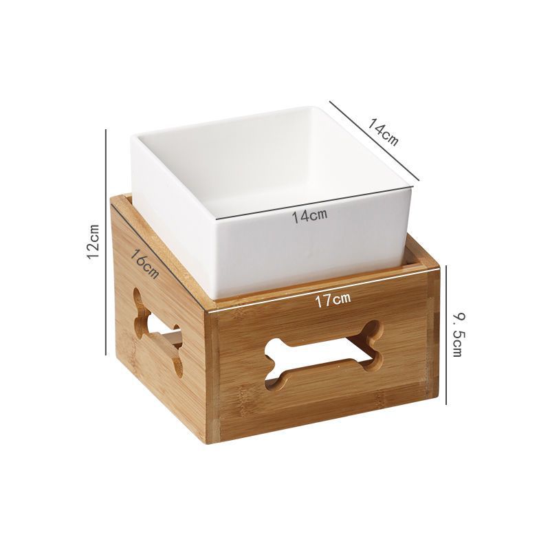High Stand Large Capacity Ceramic Pet Feeding Bowl