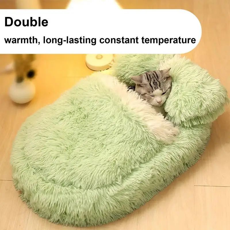 Fluffy Anti-Slip Winter Pet Sleeping Nest Bed