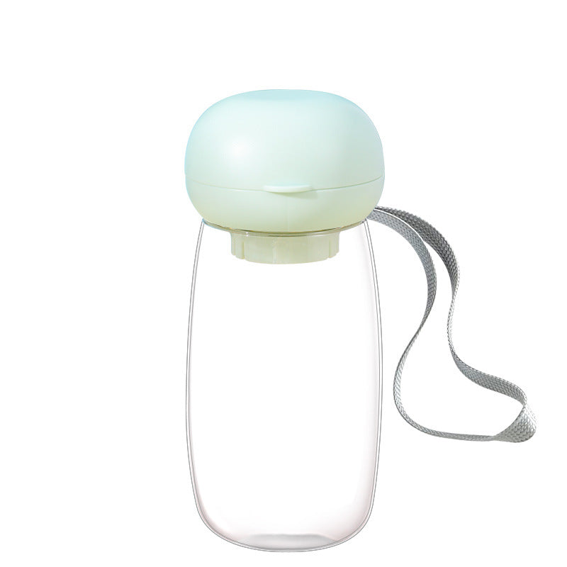 Portable Pet Water Bottle Travel Drinking Bowl Lanyard Supplies