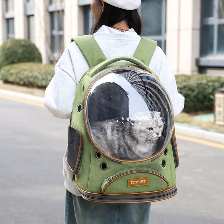 Large Capacity Transparent Pet Backpack Portable Travel Carrier Bag