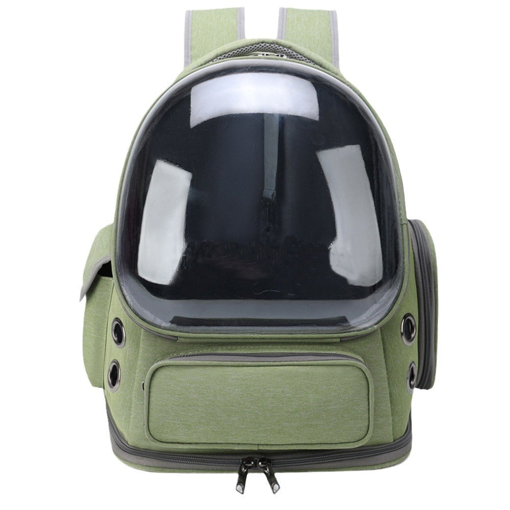 Portable Transparent Pet Backpack Capsule Style Travel Carrier Bag