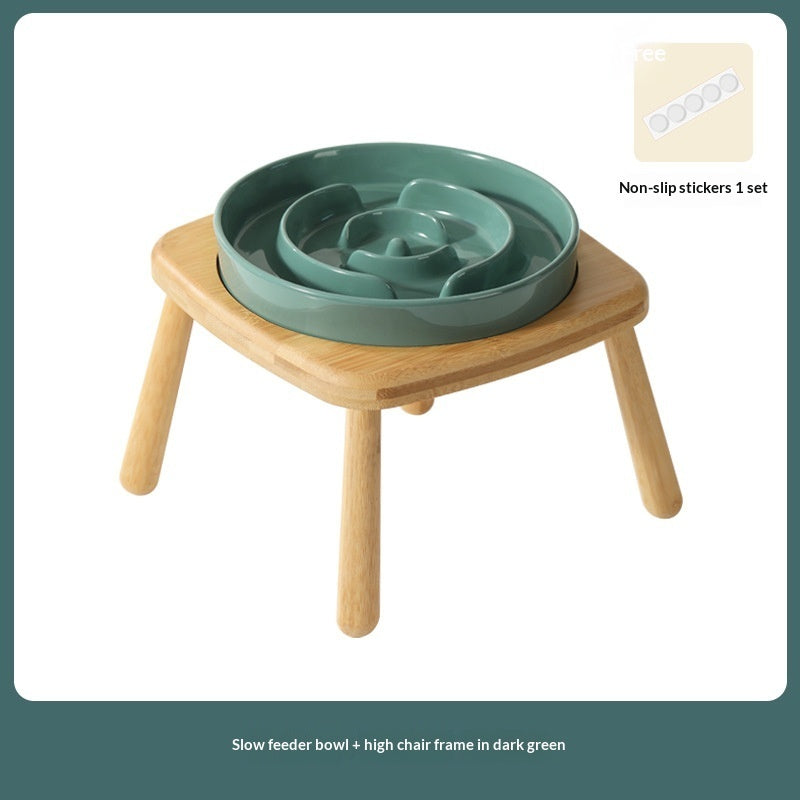 Ceramic Pet Food Bowls Durable Non-Slip Feeding Supplies Set