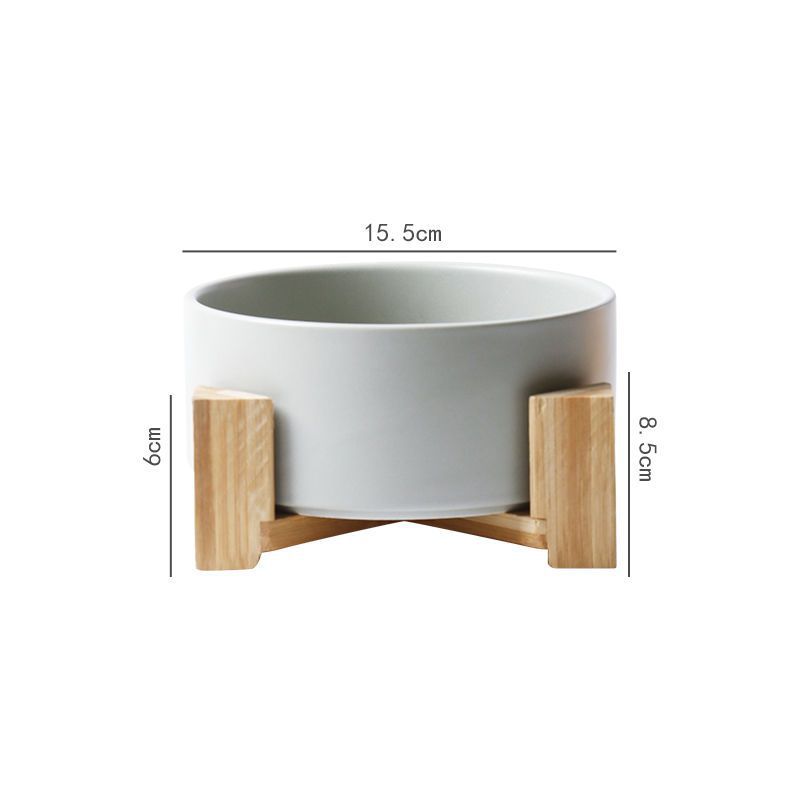 High Stand Large Capacity Ceramic Pet Feeding Bowl